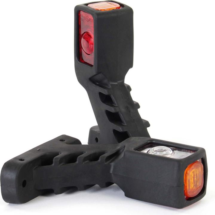 Actual product image Wiltec 2x 4 12V 3-coloured LED Side Marker Lamp Position Light for Trailers Vehicles Lorries Cars