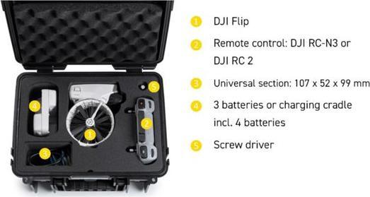 Immagine prodotto B&W International B&W drone.case PP.117 schwarz für DJI Flip (Custodia per drone, DJI Flip)