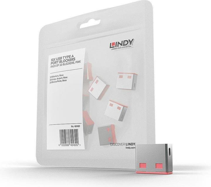 Actual product image Lindy USB Port Locker 10 pieces