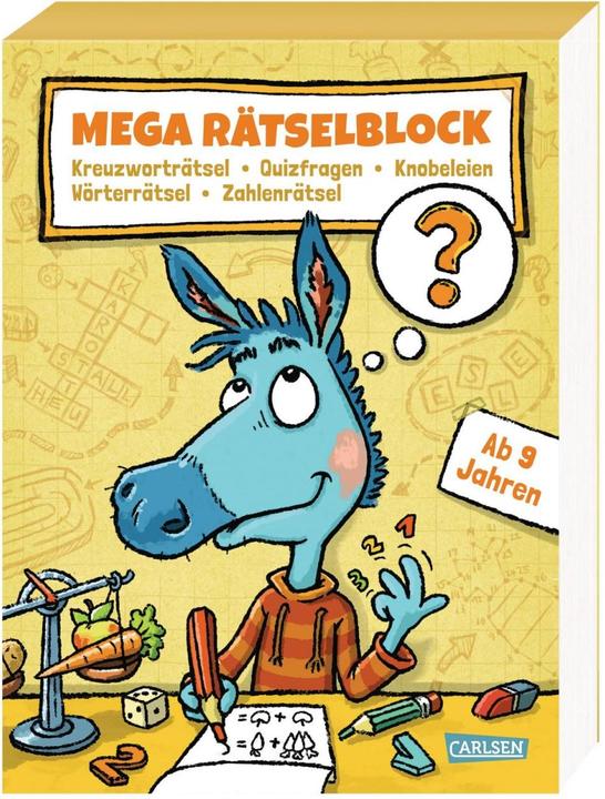 Produktbild Mega Rätselblock – Kreuzworträtsel, Quizfragen, Knobeleien, Wörterrätsel, Zahlenrätsel (Deutsch, Lucia Fischer, 2020)