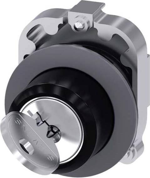 Immagine prodotto Siemens Interruttore a chiave Anello anteriore Chiave in metallo Grigio sabbia Argento 1 x 90° 1 pz.