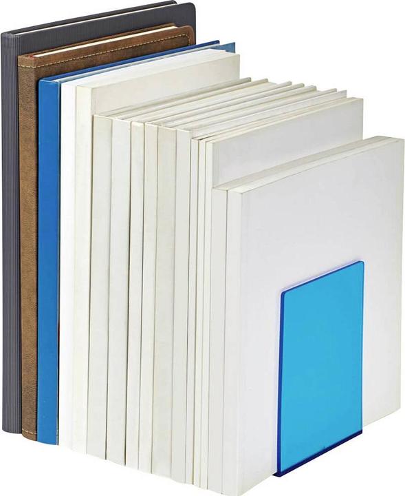 Produktbild Maul Buchstütze 10x10x13cm 3513631 transparent blau 2 Stück (10 x 10 x 13 cm)