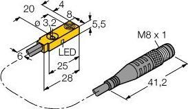 Produktbild Turk TURCK BI2-Q5.5-AP6X-0.3-PS Induktiver Sensor BI2Q55AP6X03PS (Sensor)