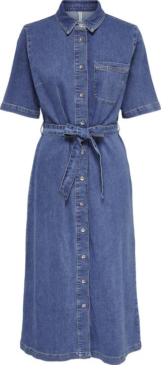 Only Locker geschnitten Rundhals Kurzes Kleid Jeanskleid