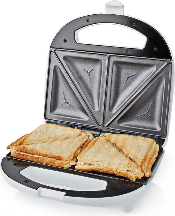 Produktbild Nedis KASM110FWT Sandwichmaker 700 W 20.5 x 12 cm Automatischer Temperaturkontrolle ABS (EU-Stecker)