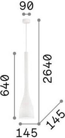 Actual product image Ideal lux FLUT pendant light E27 ⌀145mm dimmable black 035680 (E27)