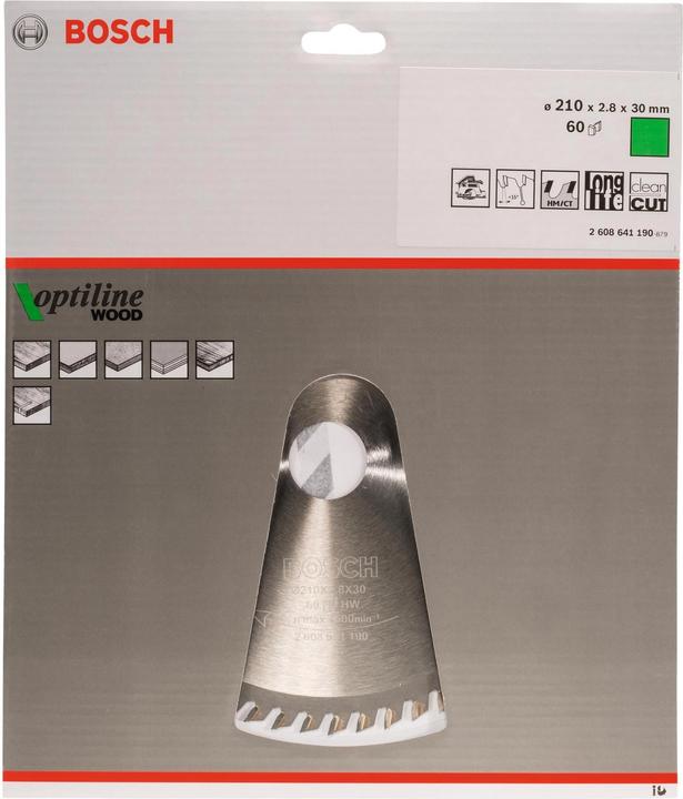 Produktbild Bosch Professional Zubehör PRO Wood Kreissägeblatt, 210 x 2.8 x 30 mm