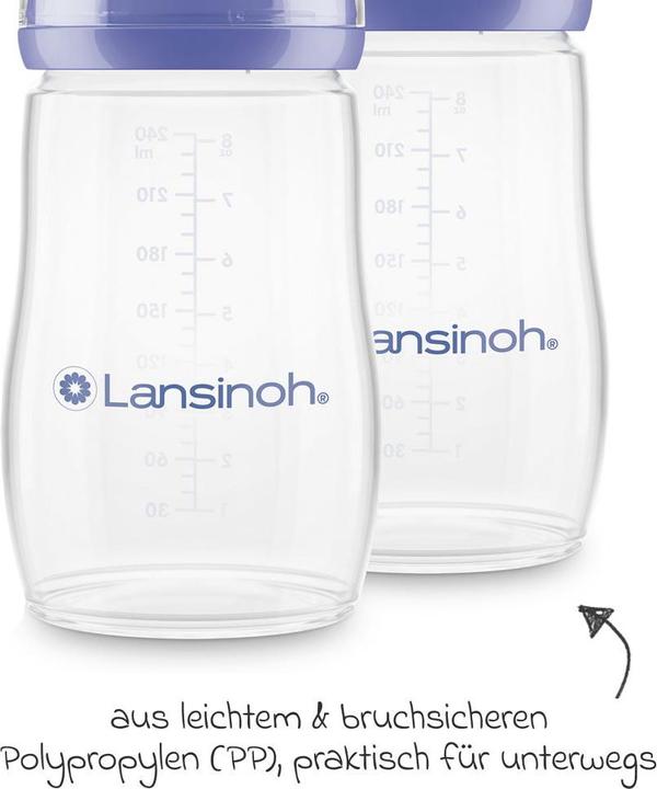 Actual product image Lansinoh Babyflaschen 9-tlg. PP-Flaschen-Set mit NaturalWave® Trinksauger