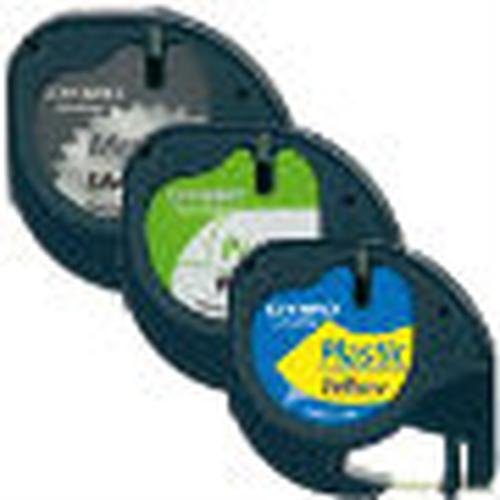 Actual product image Dymo S0721800 LetraTag Set of 3 (1.20 cm, White, Silver, Yellow)