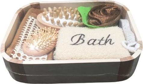 Image du produit Bekos Set de bain bien-être 7 pièces en matériaux naturels - jaune vanille (Set soin du corps)