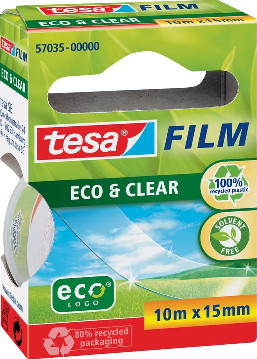 tesa tesafilm ECO & CLEAR, solvent-free and ageing-resistant (15 mm)