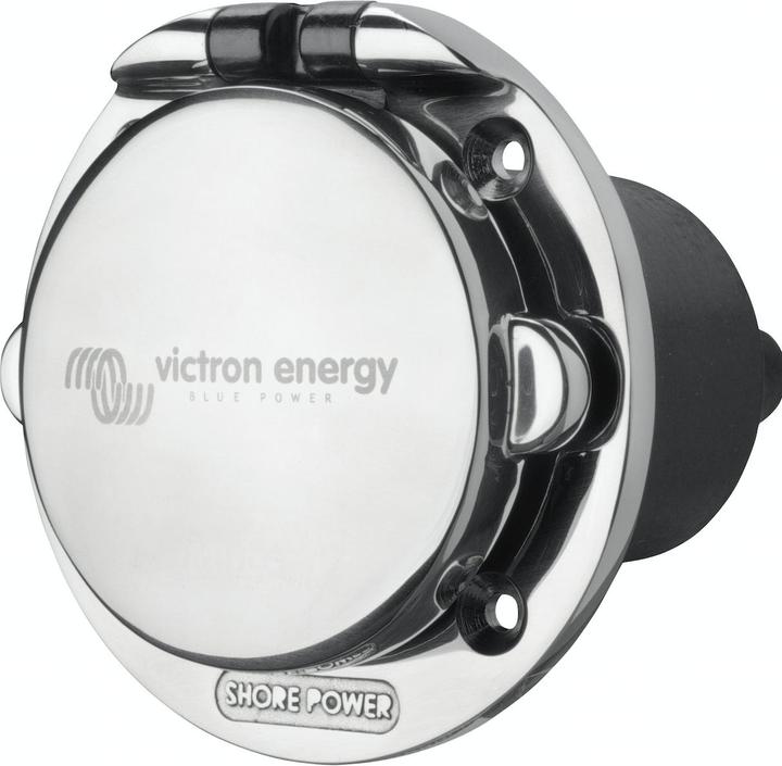 Immagine prodotto Victron Energy Presa di corrente a terra Victron in acciaio inossidabile con copertura 16A/250Vac (2p/3w) (Spina solare)