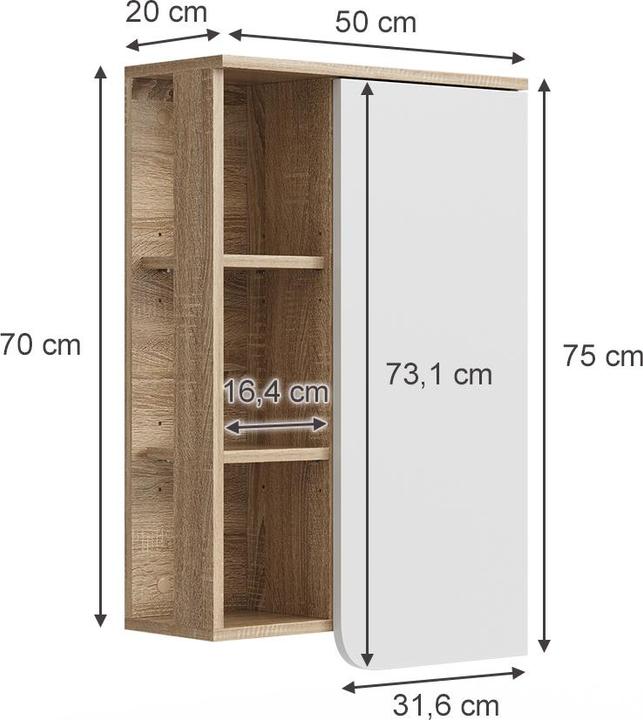 Actual product image Vicco Karen (50 x 20 x 75 cm)