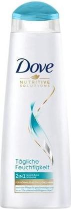 Dove Nutritive Solutions 2in1 Shampoo and Conditioner for Normal to Dry Hair Daily Moisture 250ml (250 ml, Liquid shampoo)