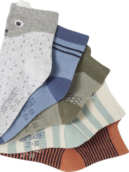 Actual product image Vertbaudet 5-pack of boys' socks with animals (5-pack, 35, 38)