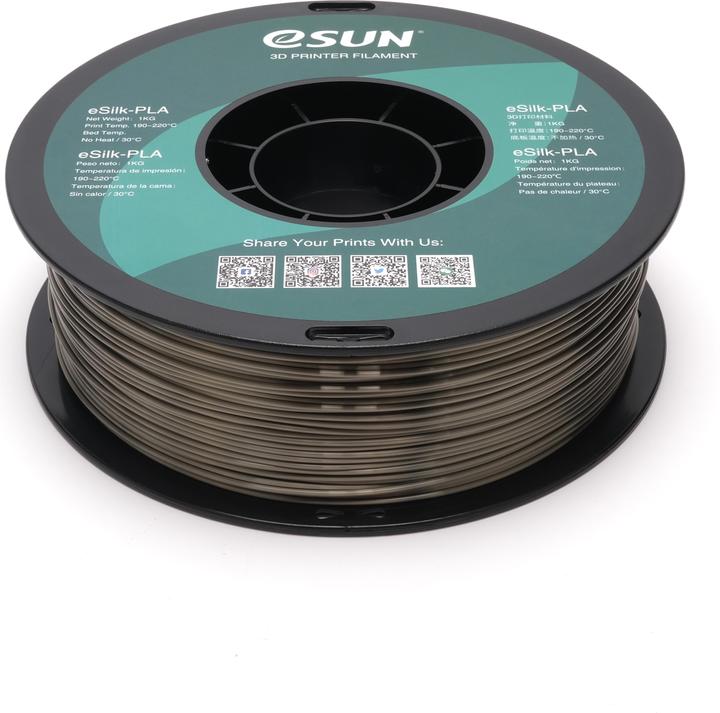 Produktbild eSUN eSilk-PLA Bronze Filament 1.75mm 1Kg (PLA, 1.75 mm, 1000 g, Bronze)