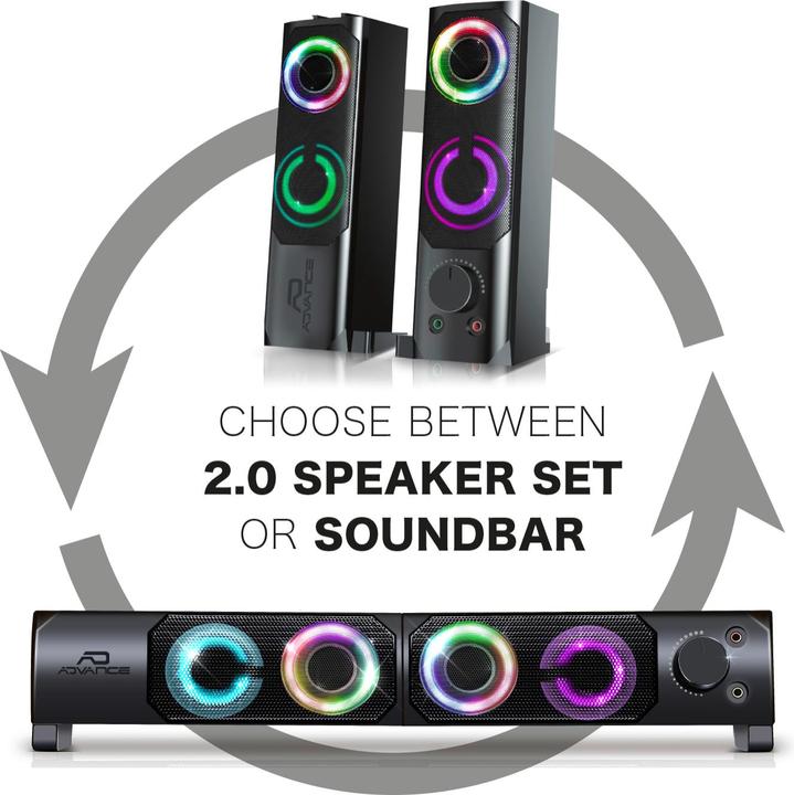 Image du produit Advance Soundphonic 2.0 RGB ADV-SPEAKER-RGB