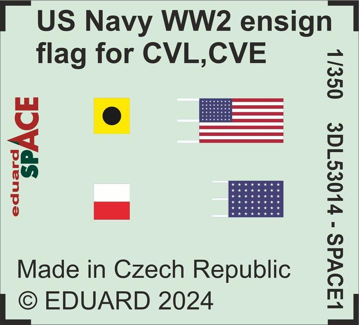Produktbild Eduard US Navy WW2 ensign flag for CVL, CVE, CL & DD SPACE