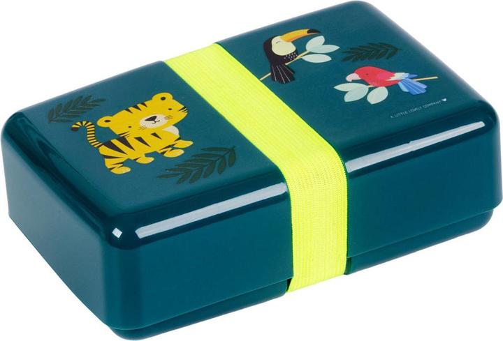 Produktbild A Little Lovely Company Lunchbox Tiger SBJTGR14 petrol 18x6x12cm