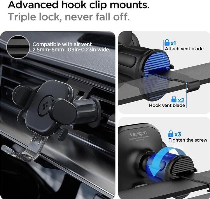 Produktbild Spigen Autohalterung UTS12 Onetap Universal Vent Car Mount schwarz