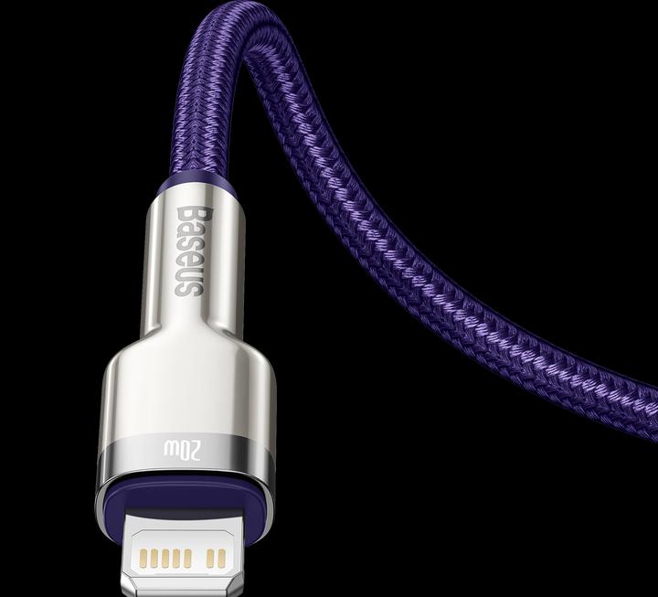 Actual product image Baseus Cafule Series USB-C cable for Lightning, 20W, 2m (purple) (2 m, USB 2.0)