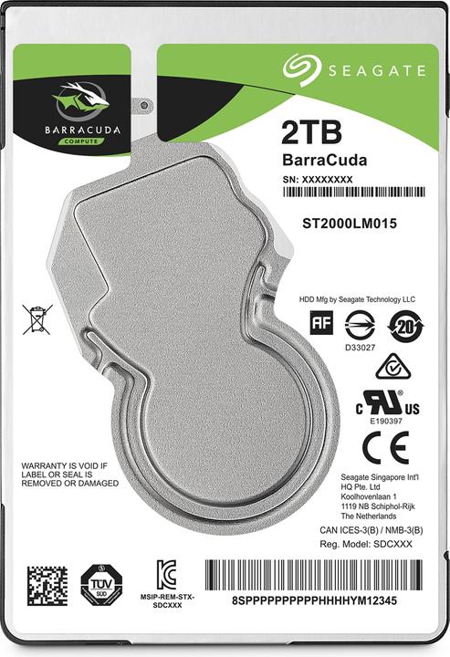 Image du produit Seagate BarraCuda (2 To, 2.5", SMR)