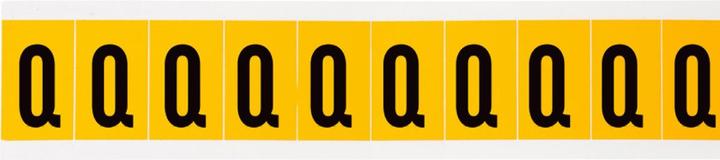 Image du produit Brady 1530-Q, B-946, Vinyle, lettre Q, noir sur jaune, 22 x 38mm, hauteur des caractères 25mm(25 K. á 10