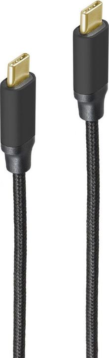 Produktbild Shiverpeaks PRO Serie II USB 3.1 Kabel, C-Stecker- C-Stecker 1,0 m, vergoldete Kontakte, geflochtener Textilmant (1 m, USB 3.2 Gen 2, 100 W)
