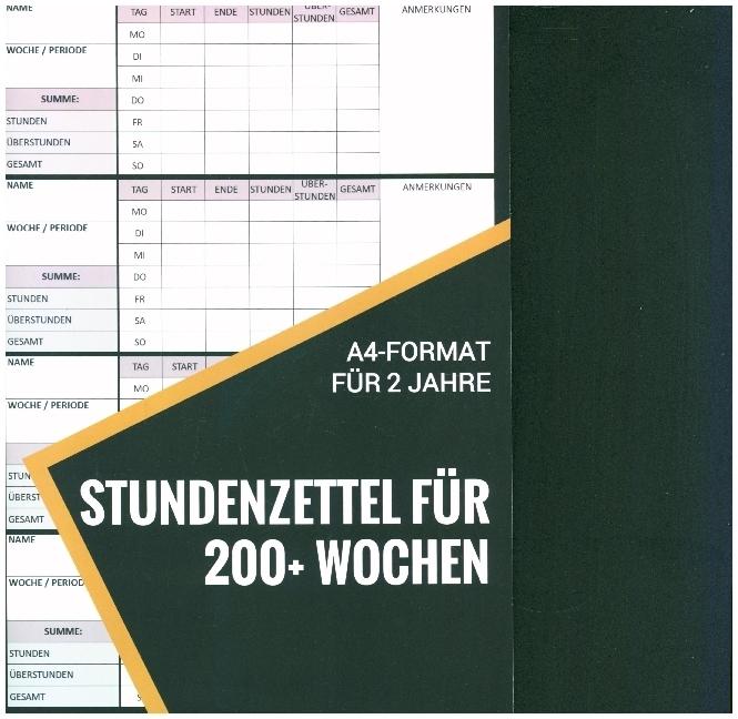 Produktbild Stundenzettel und Mehr:Stundenzettel fü (A4, Deutsch)