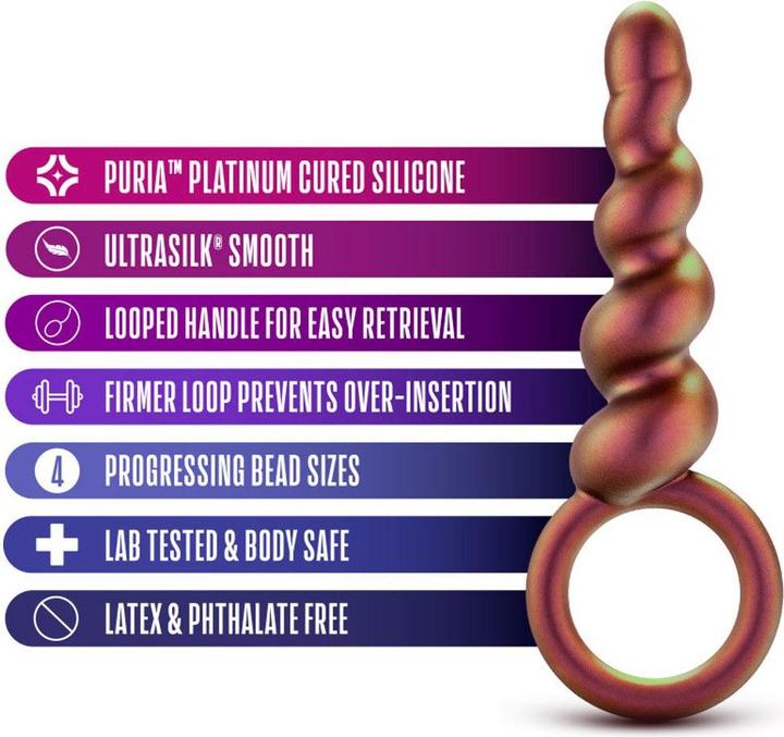 Actual product image Blush Anal Adventures Matrix Spiral Loop Analer Plug Kupfer