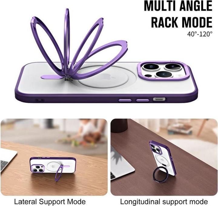 Produktbild RPD iPhone 16 Pro Max - Magsafe Stand Etui silber (Apple iPhone 16 Pro Max)