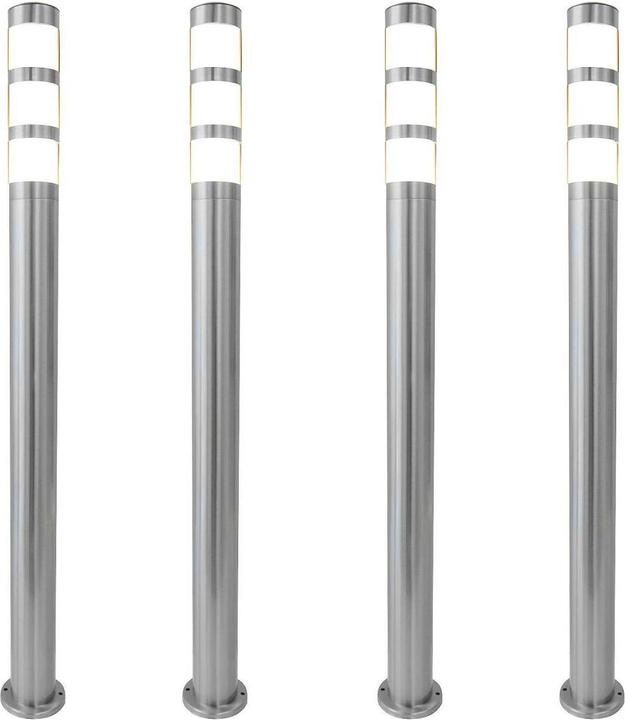 Productafbeelding Grafner Roestvrijstalen padlamp WL10200 Tuinlamp 110 cm Set van 4 (E27, IP44)