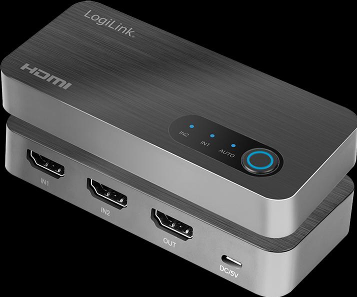 Immagine prodotto LogiLink Switch HDMI, 2x1 porte, 8K/60 Hz, HDCP, HDR, VRR, CEC