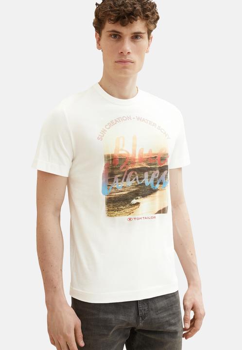 Actual product image Tom Tailor T-Shirt Kurzarmshirt mit Rundhalsausschnitt und Foto-Print (XXL)