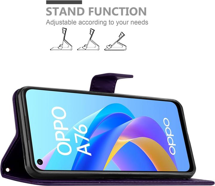Immagine prodotto Cadorabo Custodia a libro floreale per Oppo A36 / A76 / A96 4G / K10 4G / Realme 9i (Realme 9i, Oppo A76, Oppo A36, Samsung Galaxy S10)