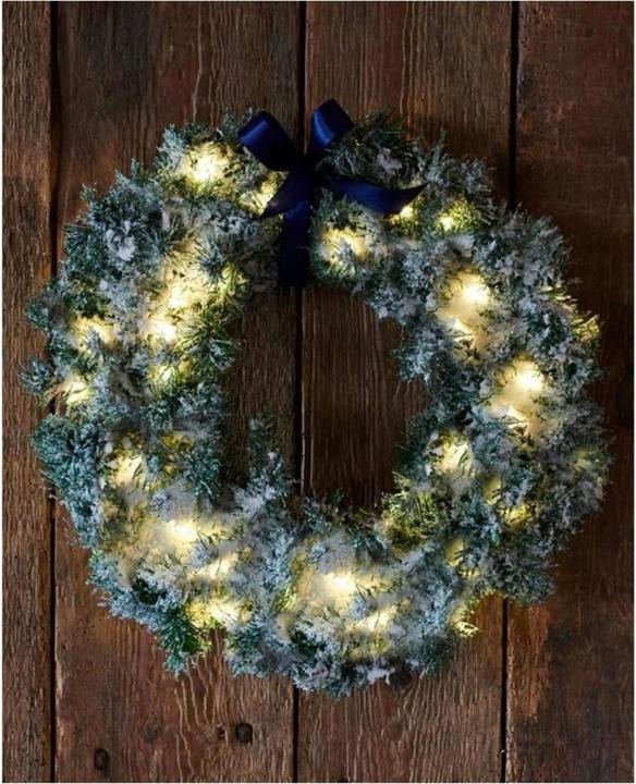 Image du produit Sirius Couronne de Noël LED verte enneigée