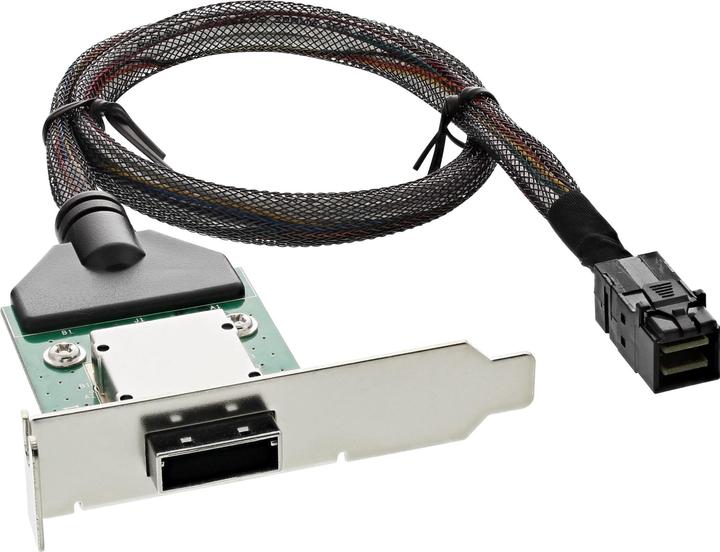 Produktbild InLine SAS HD low profile PCI Slotblech mit Kabel, ext. SFF-8088 auf int. SFF-8643, 0,5m