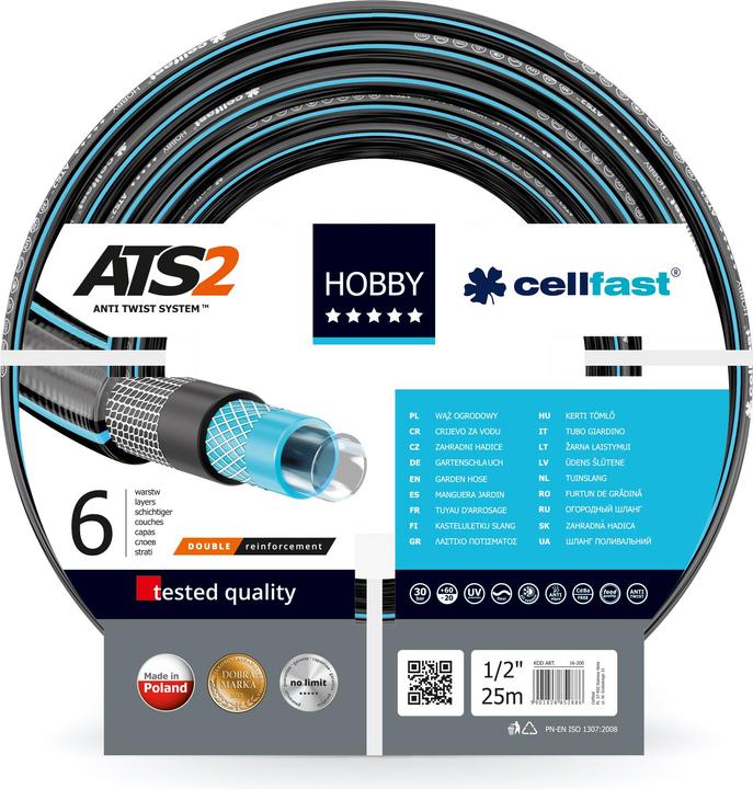 Actual product image Cellfast HOBBY ATS2 Garden Hose Over Ground (25 m)