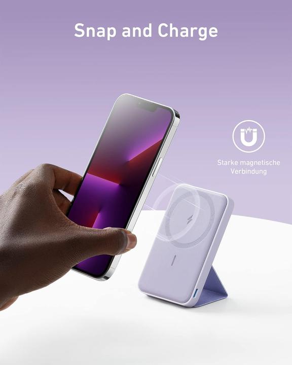 Immagine prodotto Anker 622 Banca di energia magnetica (MagGo) per iPhone 14/13/12 (5000 mAh, 7.50 W)
