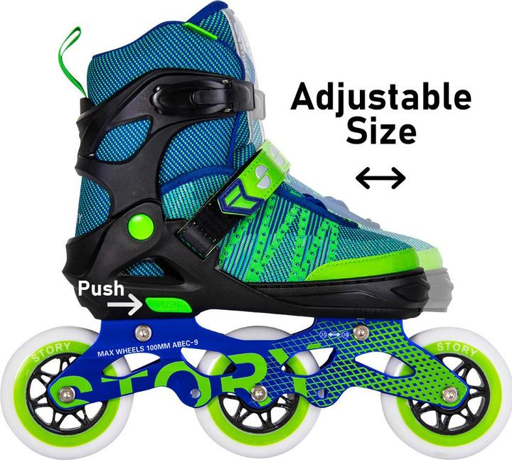 Actual product image Story Urban adjustable inline skates green 39-42 (1100005047881) (40)