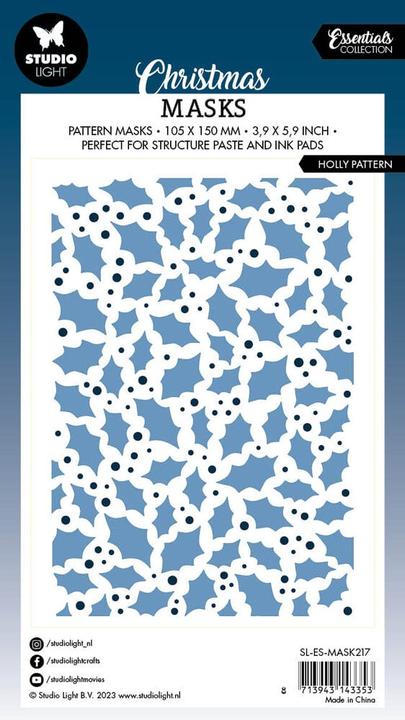 Produktbild art by marlene Schablone "Holly Pattern" Essentials
