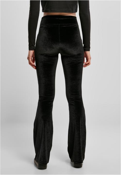 Actual product image Urban Classics Ladies High Waist Velvet Boot Cut Leggings (5XL)