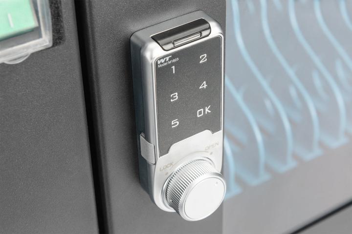 Immagine prodotto Digitus Armadio di ricarica mobile, 14", USB-C, chiave PIN elettr. PIN, 16 stazioni di ricarica, ventola