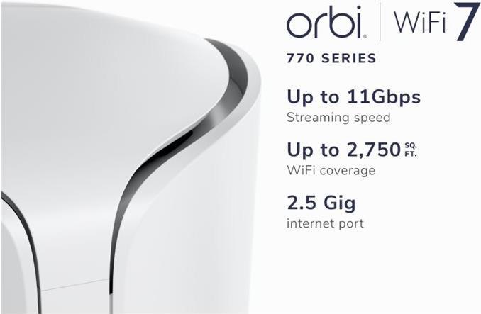 Actual product image Netgear Orbi RBE770 Mesh WiFi 7 Satellit