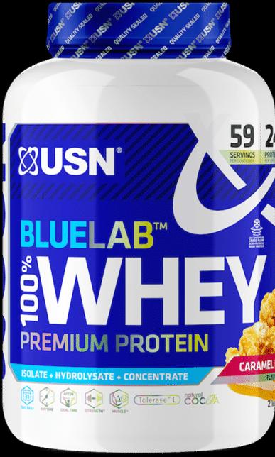 Produktbild USN Blue Lab 100% Whey Protein (Caramel Popcorn, 1 Stk., 2000 g)