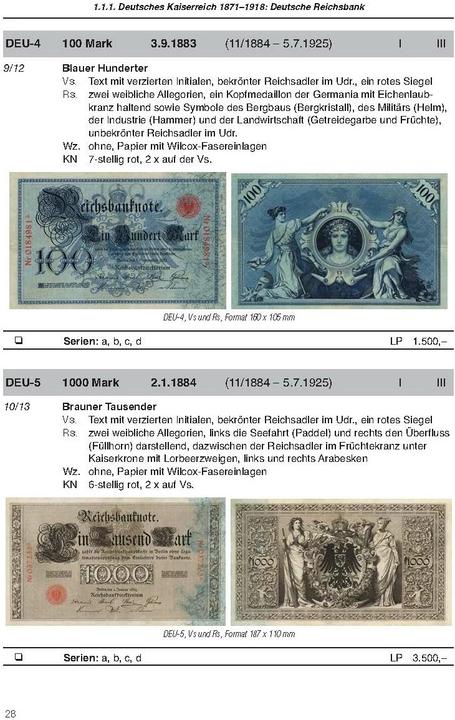 Produktbild Die deutschen Banknoten ab 1871 (Deutsch, Hans-Ludwig Grabowski, 2023)