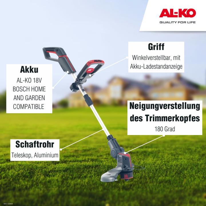 Produktbild AL-KO Akku-Rasentrimmer GT 1825, 18 V (Metallschneideblatt)