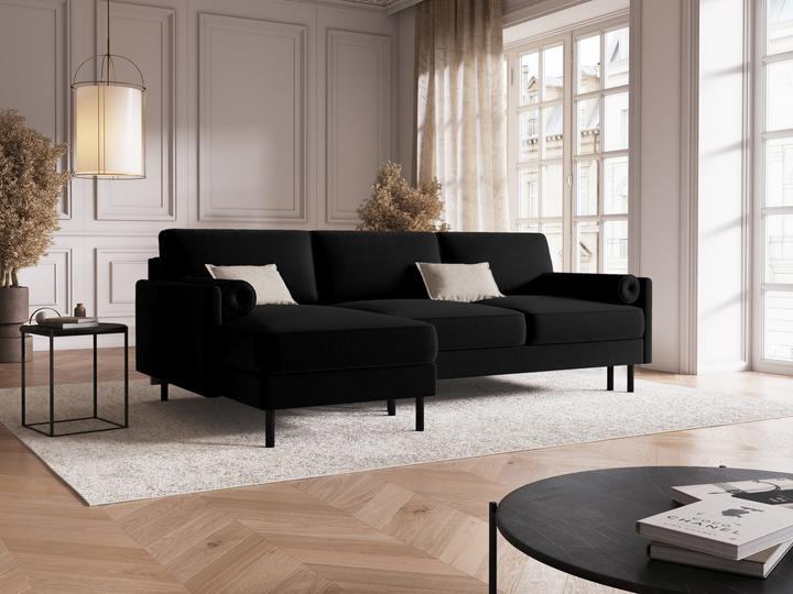 Actual product image Micadoni Velvet Left Corner Sofa With Bed Function And Box, "Scott", 5 Seats, 212x142x87Made in Europe (Corner sofa)