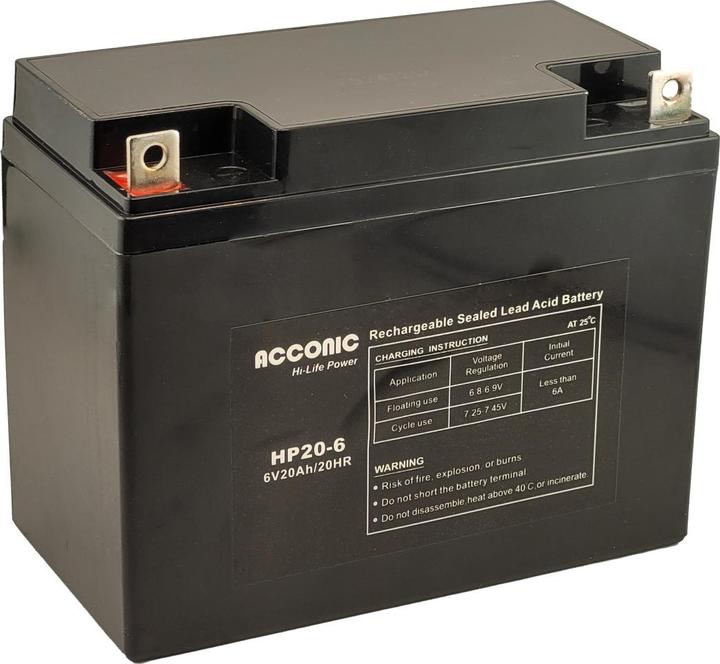Image du produit Acconic HP20-6 Hi-Life Power AGM 6V 20Ah USV-Batterie (6 V, 20 Ah)