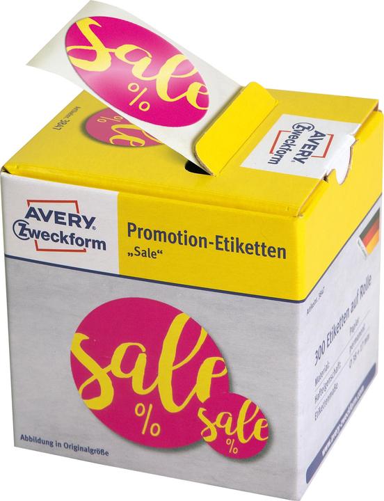 Produktbild Avery Dennison Zweckform Promotion-Etiketten "Sale", pink gelb mehr Aufmerksamkeit für Ihre Produkte, einfach au...